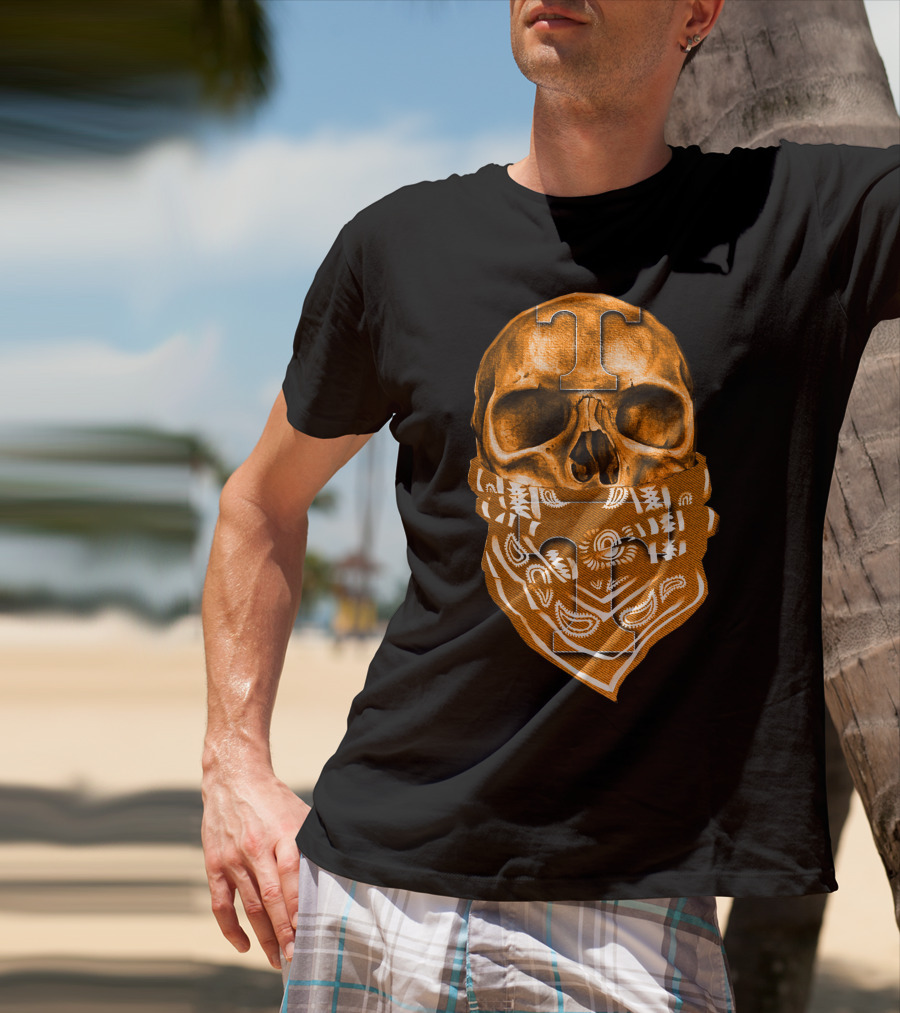 Tennessee Volunteers Skull Bandana T-Shirt