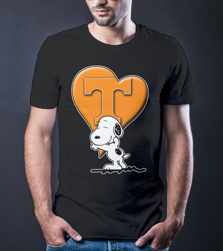Snp V1 Tennessee Volunteers Snoopy Heart T-Shirt