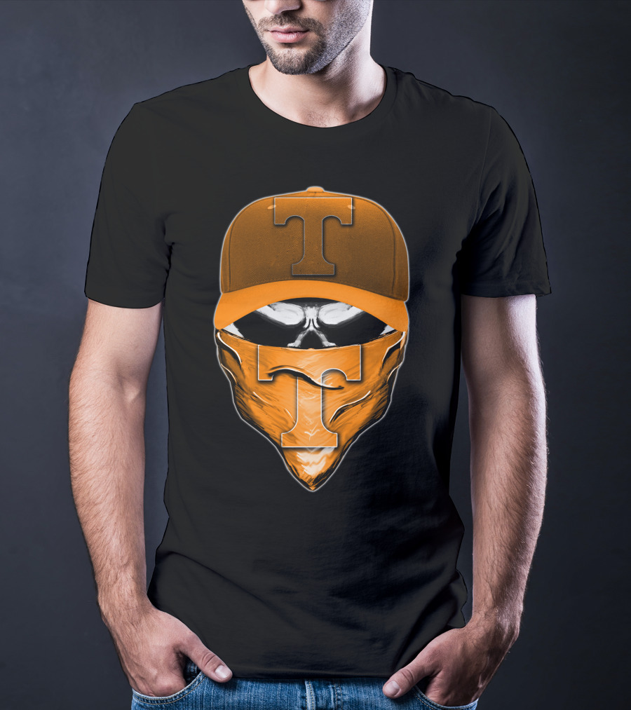 Tennessee Volunteers Skull T Mask Cap T-Shirt