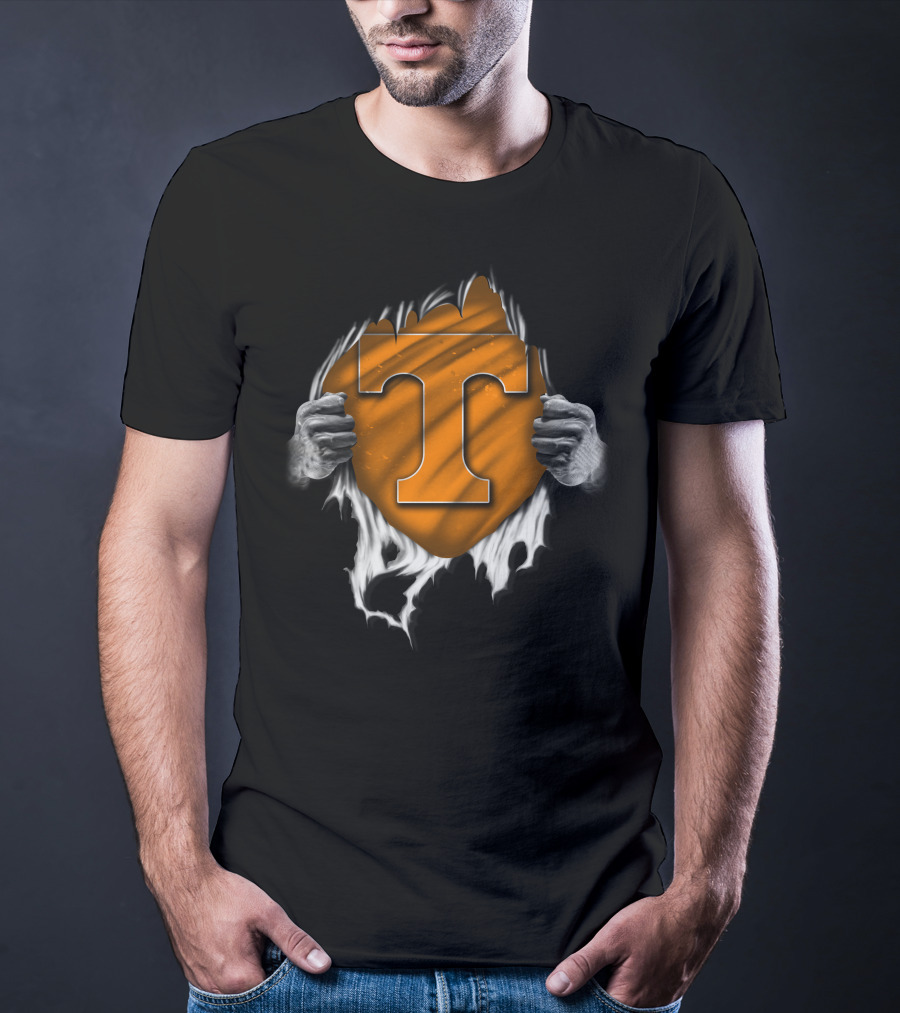 Ripped University Of Tennessee Volunteers Power T Emblem T-Shirt