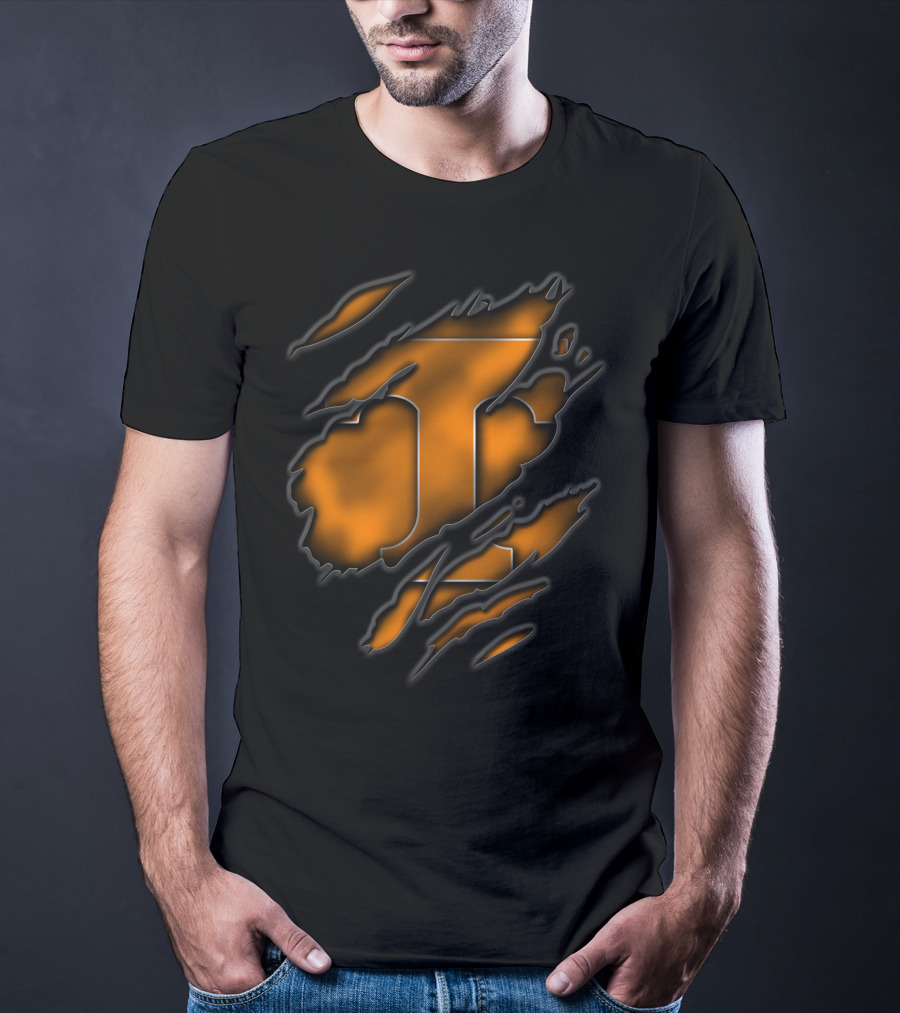 Torn Tennessee Volunteers Logo Claw Marks T-Shirt