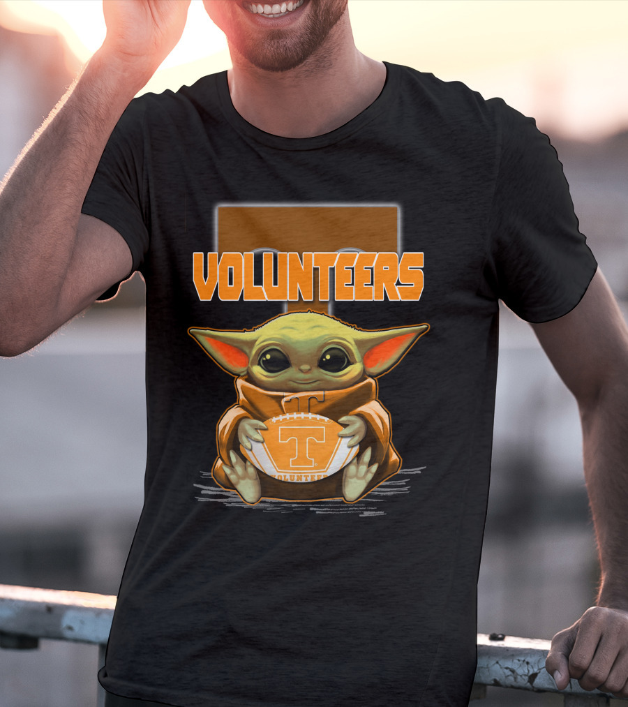 Baby Yoda Tennessee Volunteers Football T-Shirt