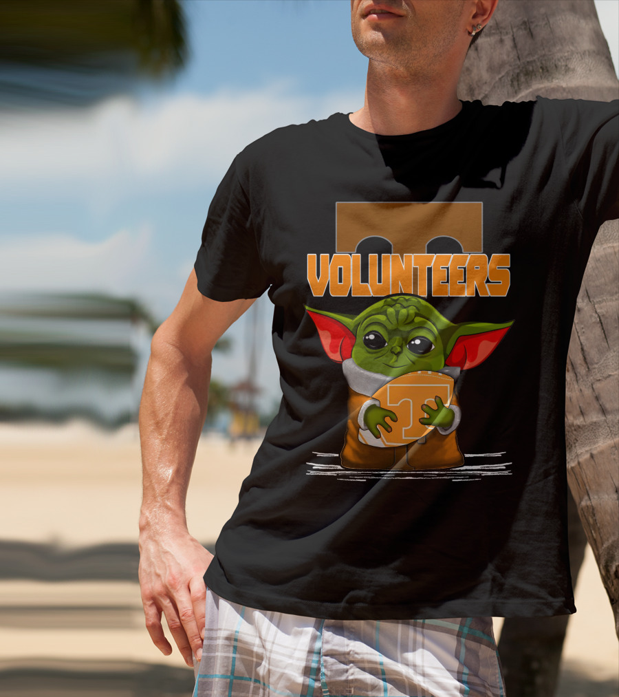 Volunteers Yoda Tennessee Fan Football T-Shirt