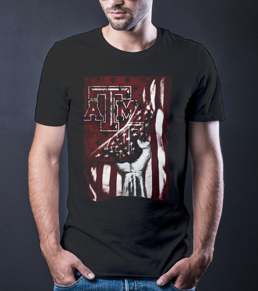 Texas A&M Aggies American Flag T-Shirt