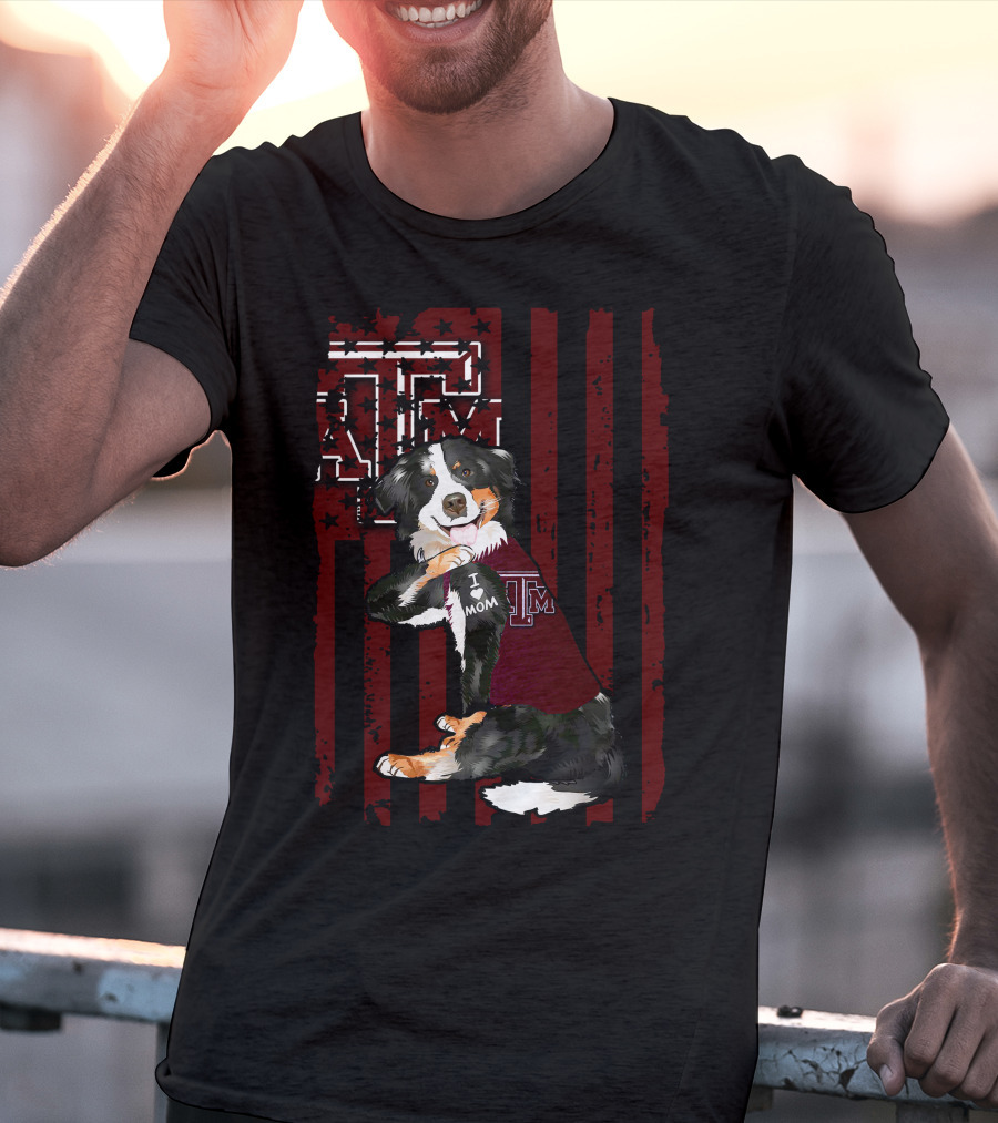 Border Collie I Mom Texas A&M Aggies T-Shirt