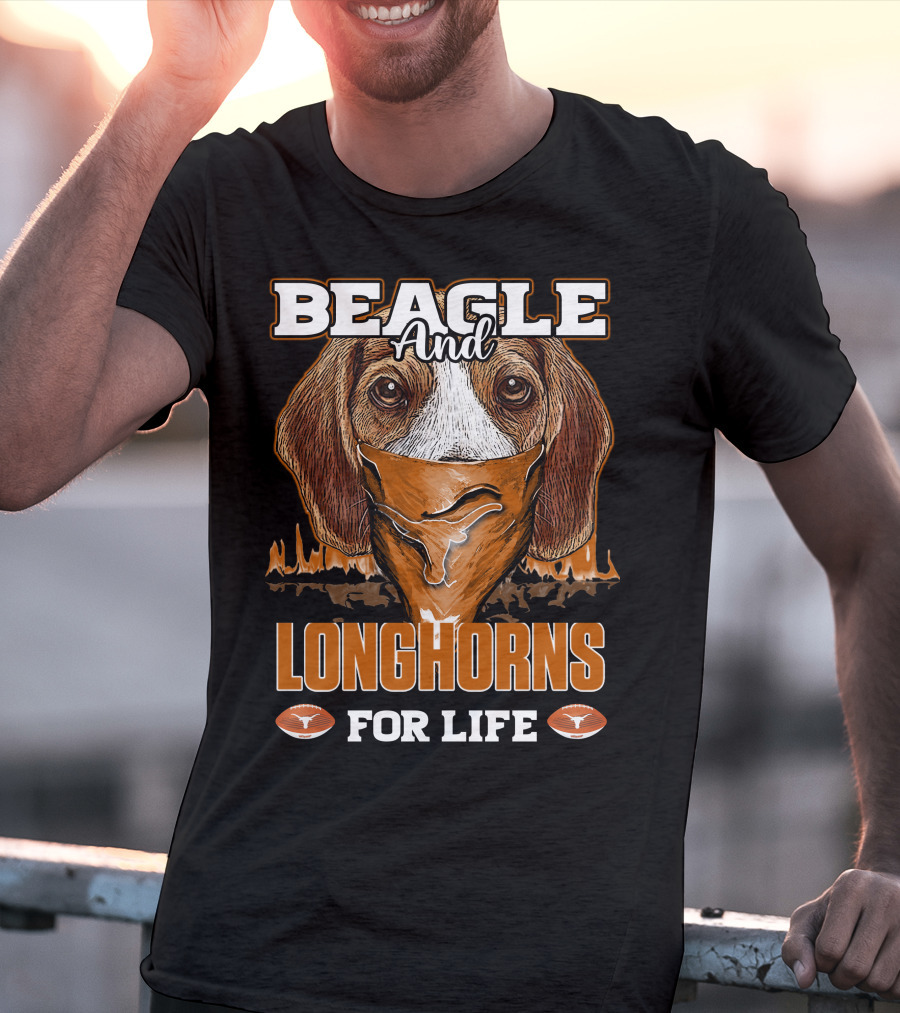Beagle And Longhorns For Life Texas T-Shirt
