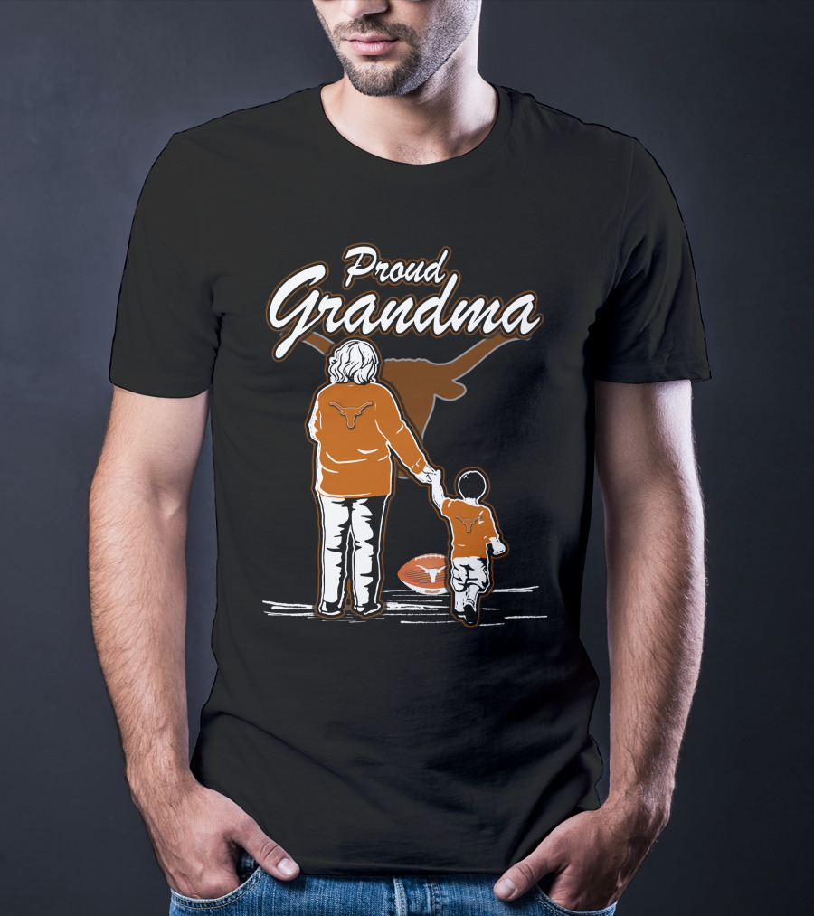 Proud Grandma Texas Longhorns Football Family T-Shirt