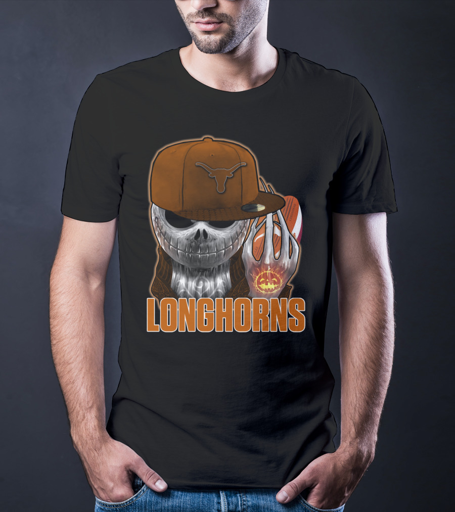 Longhorns Jackskull Football Texas T-Shirt