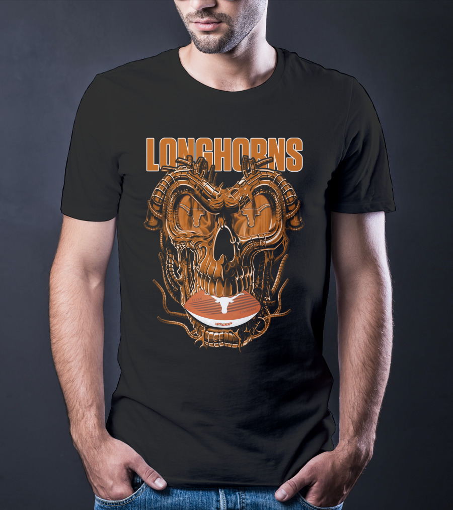 Longhorns Dragonskull Texas Football Fusion T-Shirt