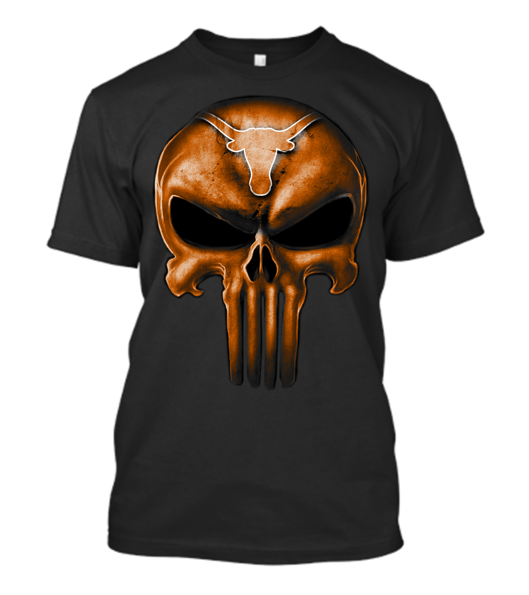 Texas Longhorns Punisher Skull T-Shirt