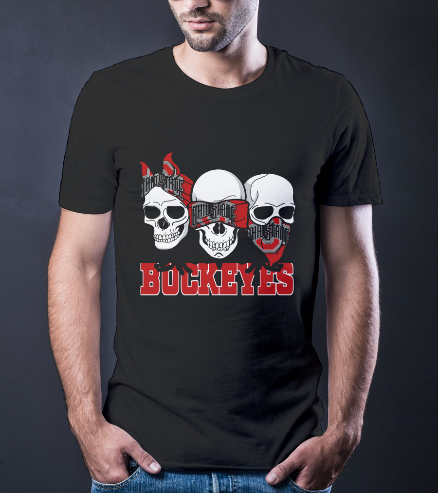 Ohio State Buckeyes Skull Trio T-Shirt