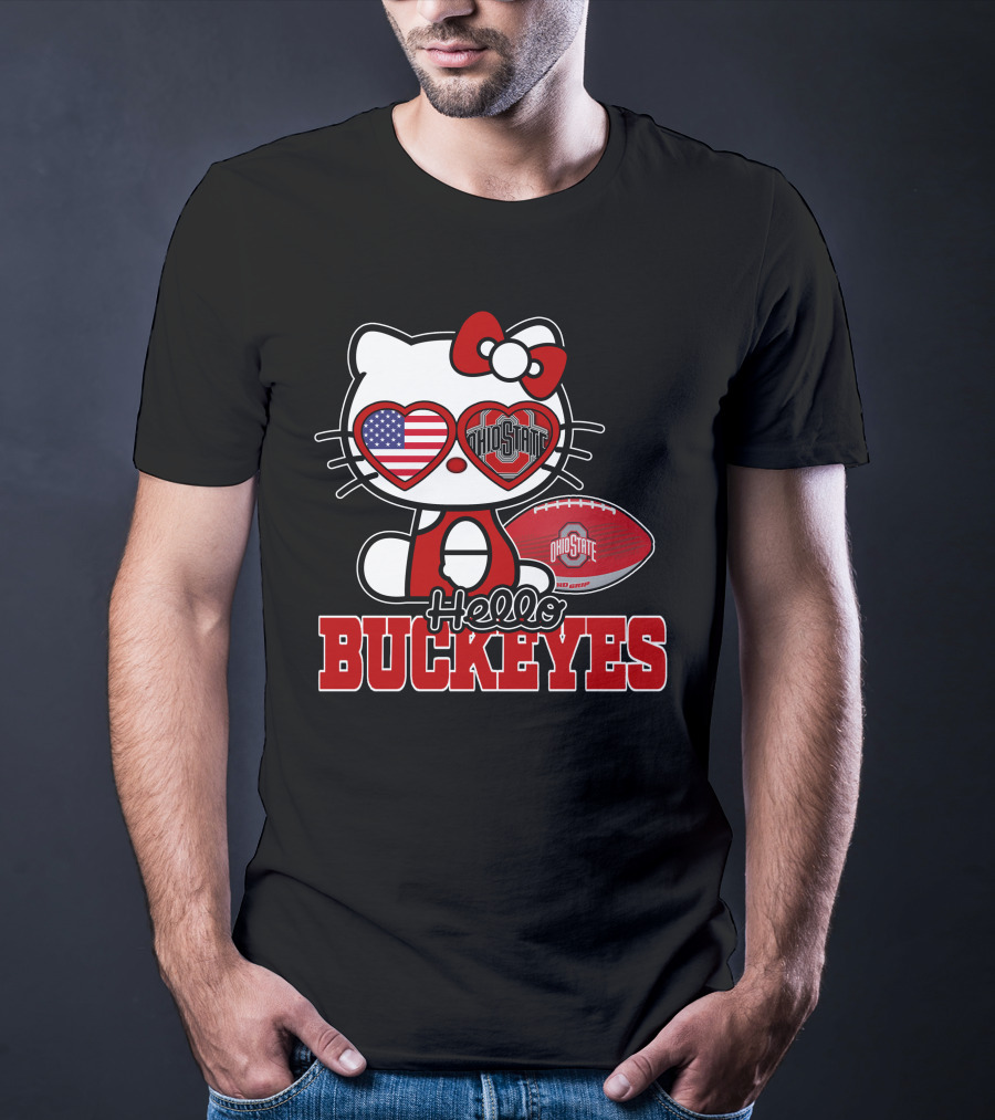 Hello Kitty Ohio State Buckeyes American Football Fan T-Shirt