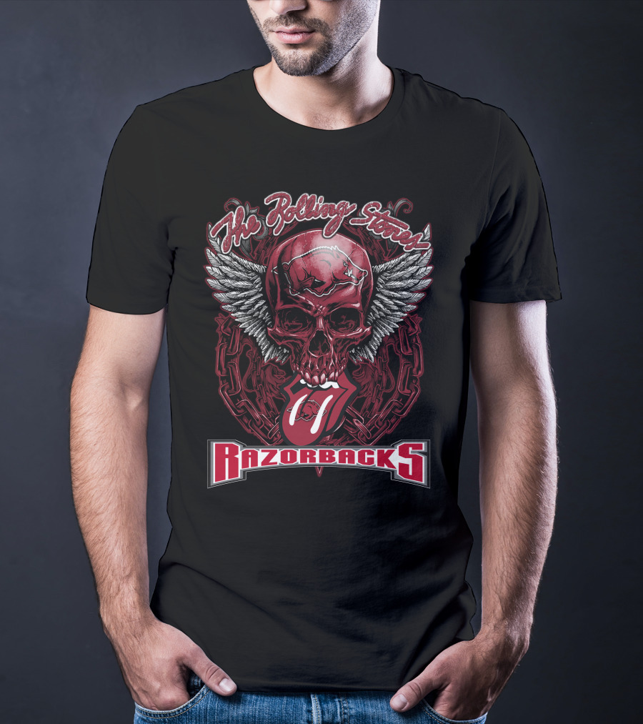 The Rolling Stones Razorbacks Skull With Wings And Tongue T-Shirt
