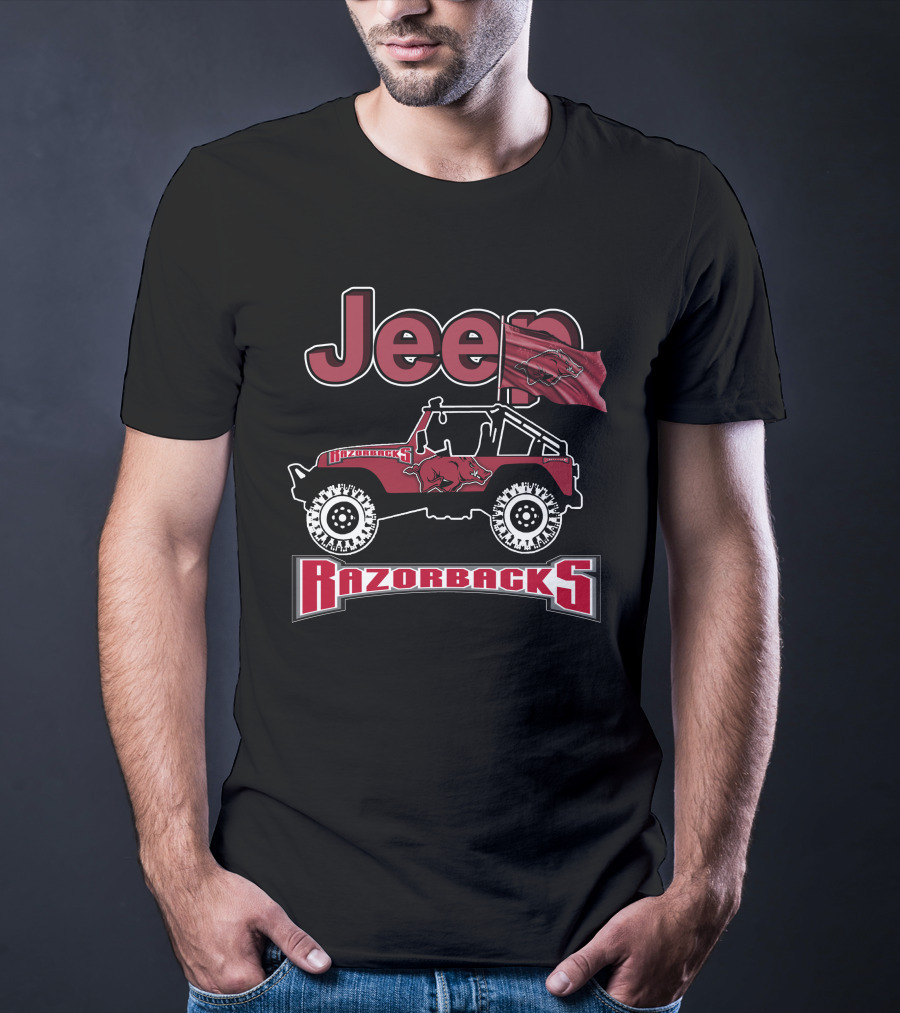 Jeep Arkansas Razorbacks Off-Road Enthusiast Spirit T-Shirt
