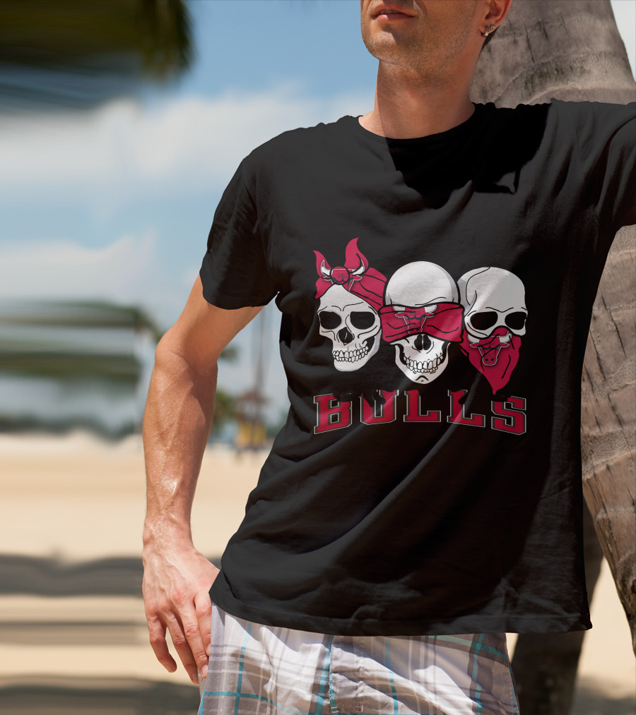3 Skull Bulls Bandana Trio T-Shirt