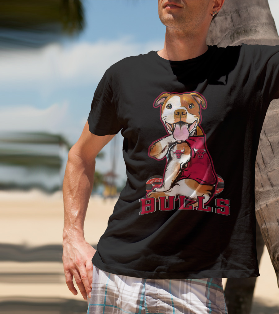 Pittbull Chicago Bulls Basketball Mascot T-Shirt