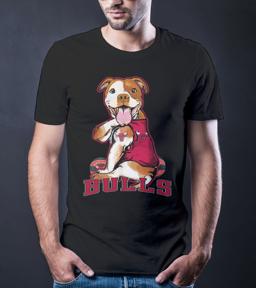 Pittbull Chicago Bulls Basketball Mascot T-Shirt