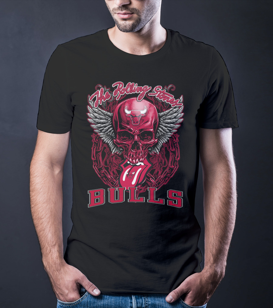 The Rolling Stones Bulls Skull With Wings And Chain T-Shirt