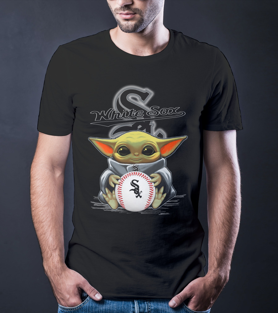 White Sox Yoda Baseball Sox Logo Star Wars Crossover T-Shirt