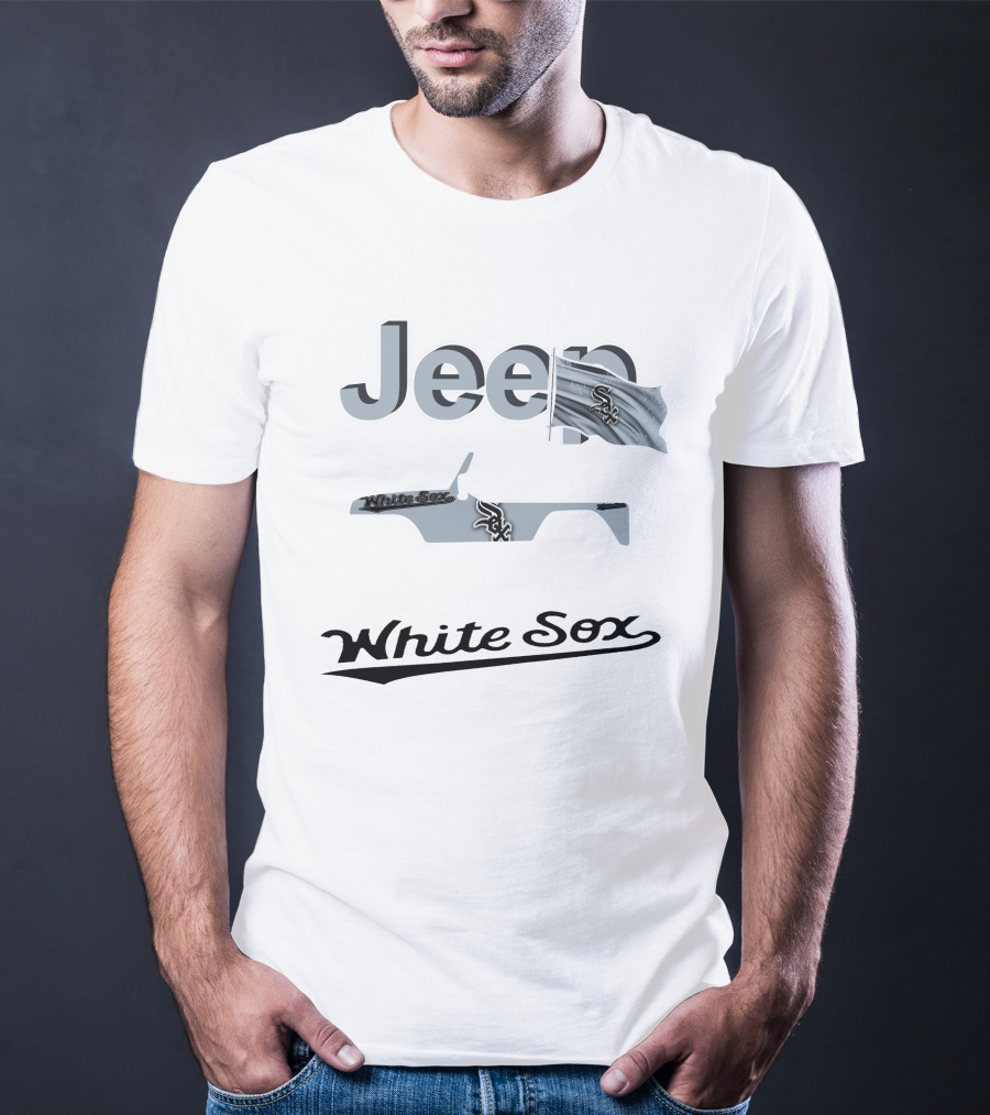 Jeep White Sox Chicago Flag Adventure T-Shirt