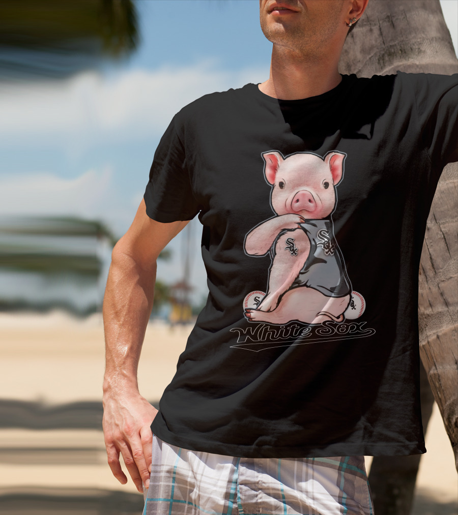 Pig White Sox Baseball Apparel Chicago T-Shirt