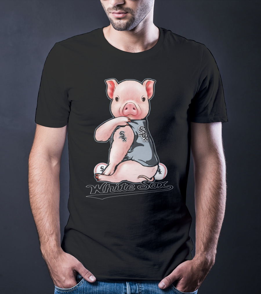 Pig White Sox Baseball Apparel Chicago T-Shirt