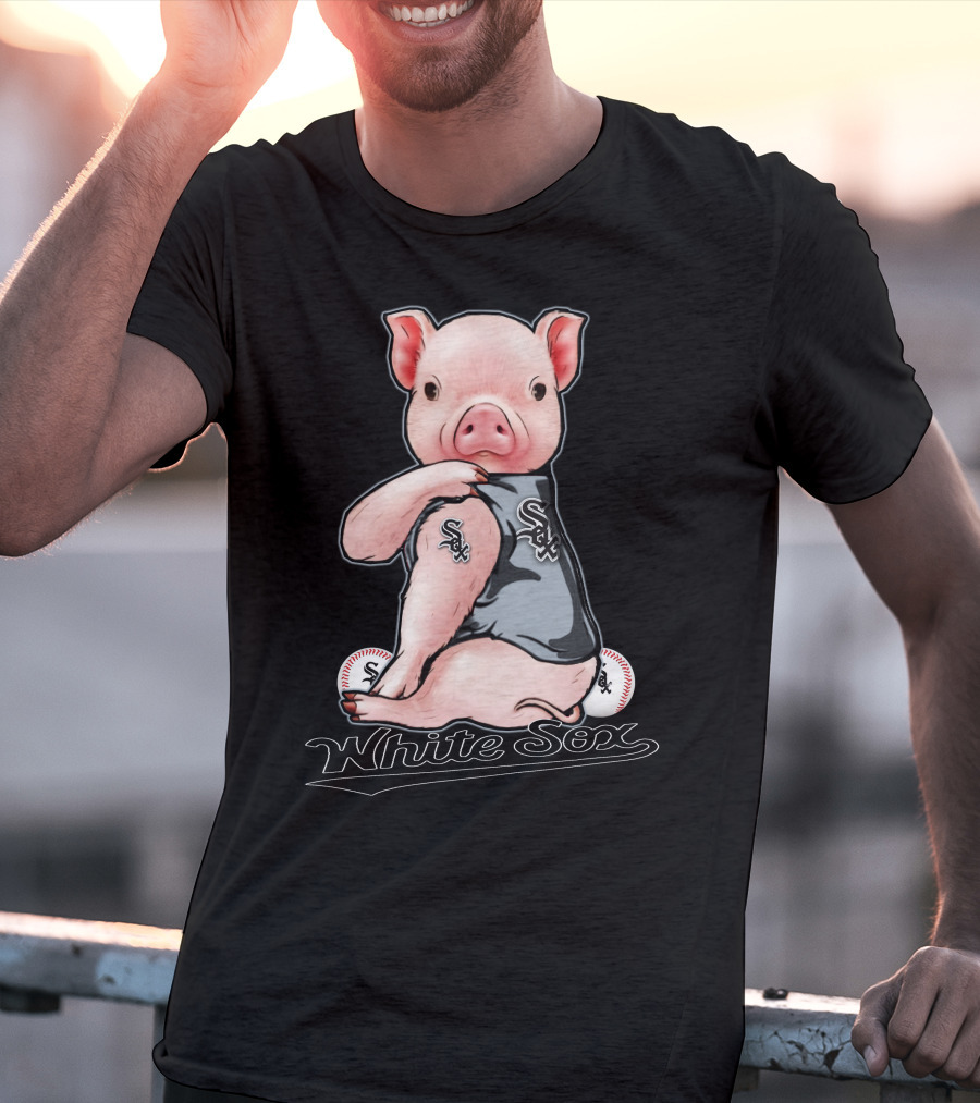 Pig White Sox Baseball Apparel Chicago T-Shirt