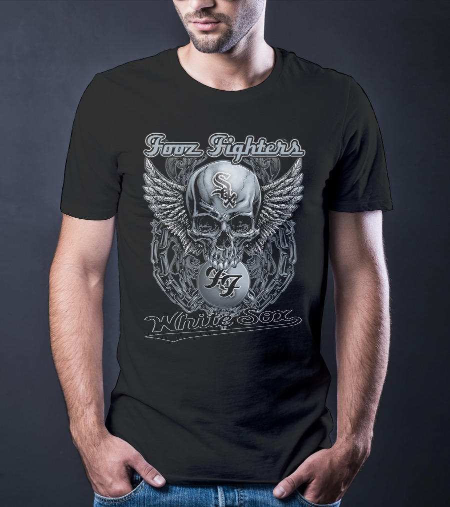 Foo Fighters Chicago White Sox Skull Wings T-Shirt