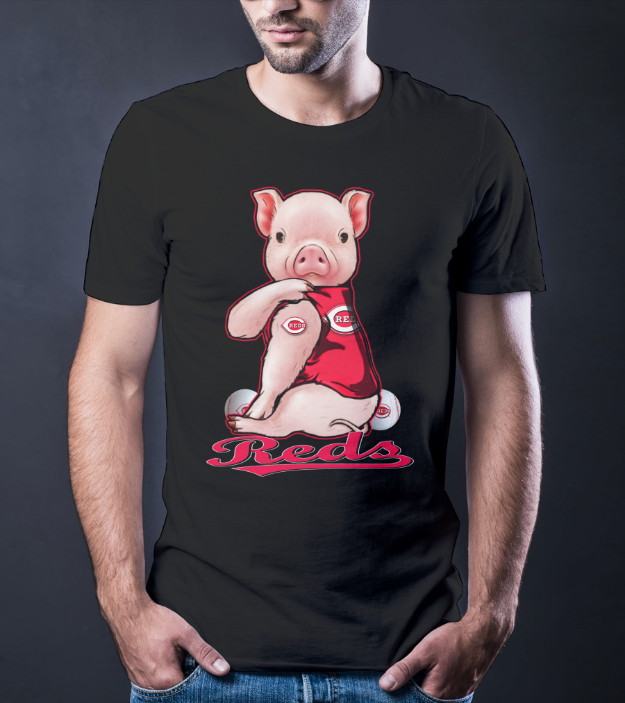 Cincinnati Reds Pig Baseball T-Shirt