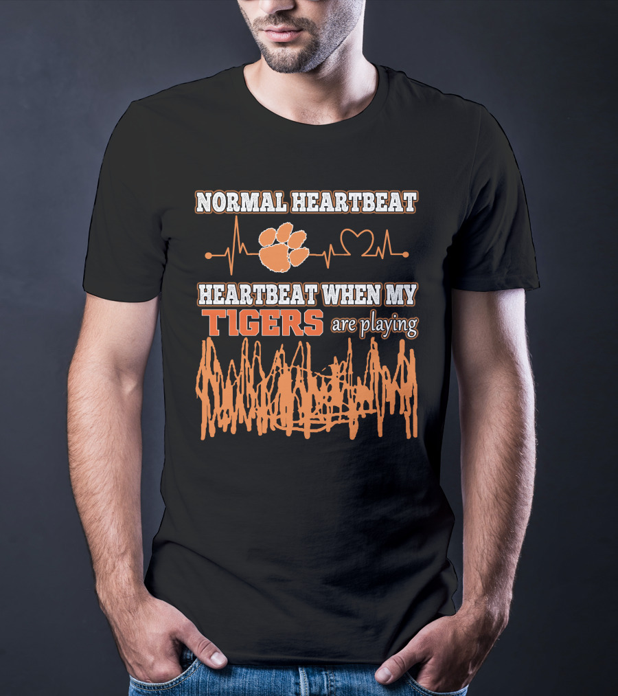 Normal Heartbeat Heartbeat When My Clemson Tigers Are Playing T-Shirt
