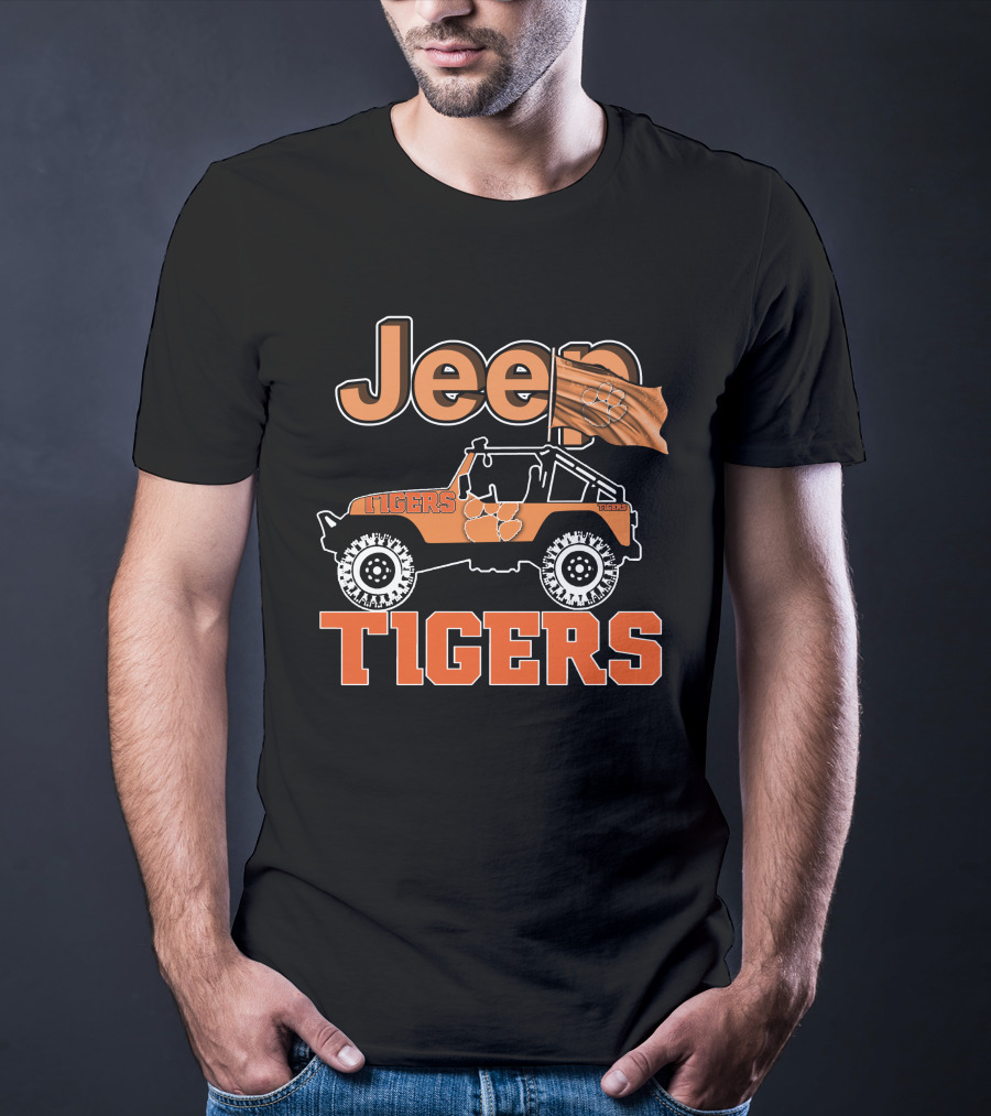 Jeep Clemson Tigers Flag Vehicle T-Shirt