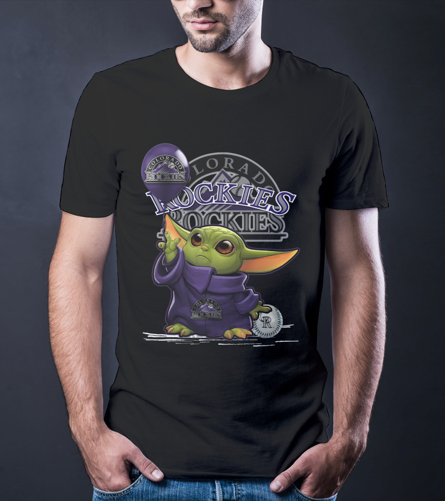 Yoda Colorado Rockies MLB Baseball T-Shirt
