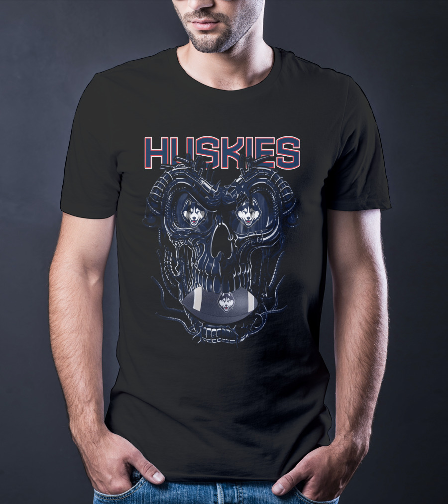 Huskies Dragonskull Football Helmet T-Shirt