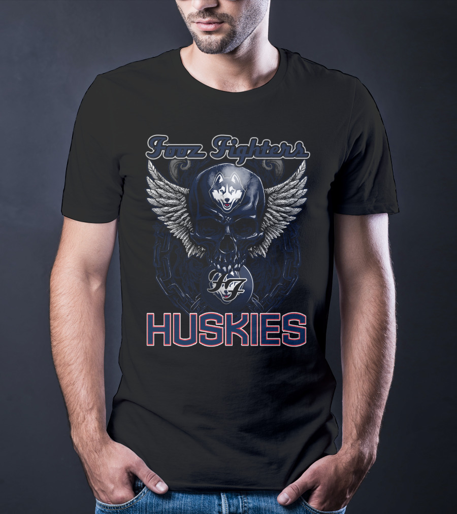 Foo Fighters Huskies Winged Skull T-Shirt