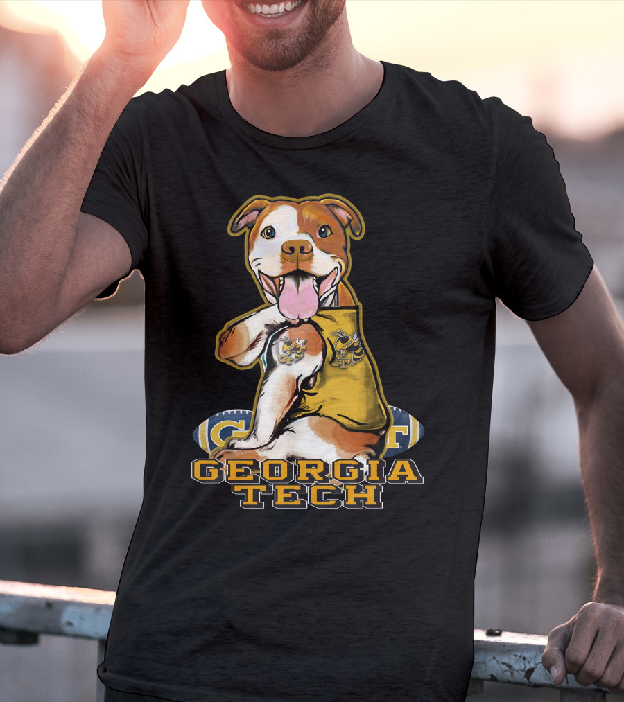 Georgia Tech Yellow Jackets Pitbull With Jacket T-Shirt