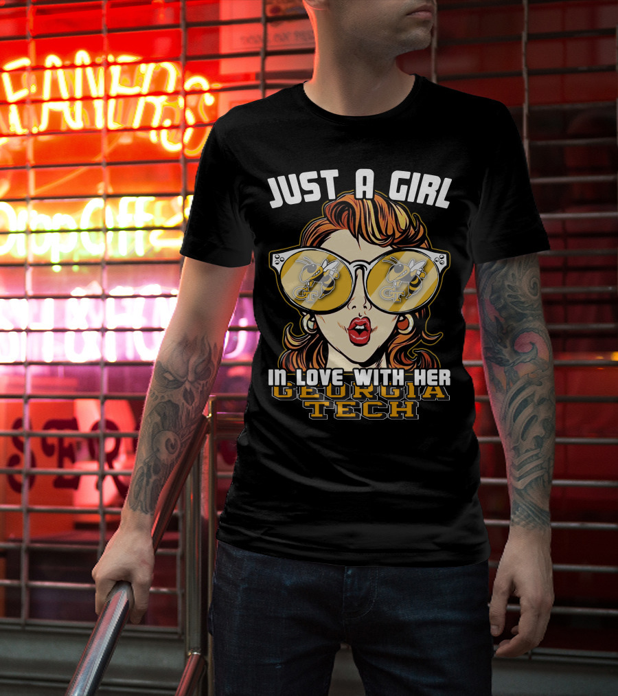 Just A Girl In Love With Her Georgia Tech Yellow Jackets T-Shirt