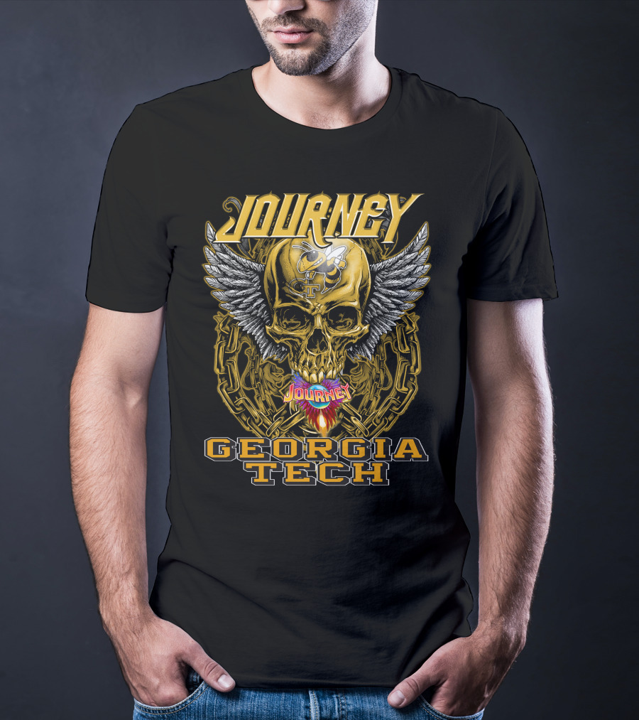 Journey Georgia Tech Skull Wings T-Shirt