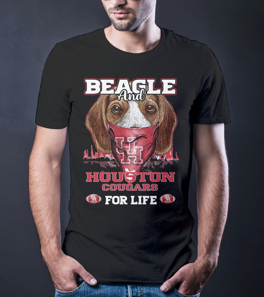 Beagle And Houston Cougars For Life T-Shirt