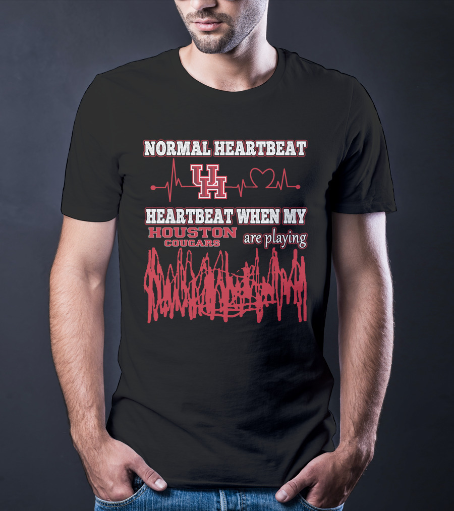 Normal Heartbeat UH Heartbeat When My Houston Cougars Are Playing T-Shirt
