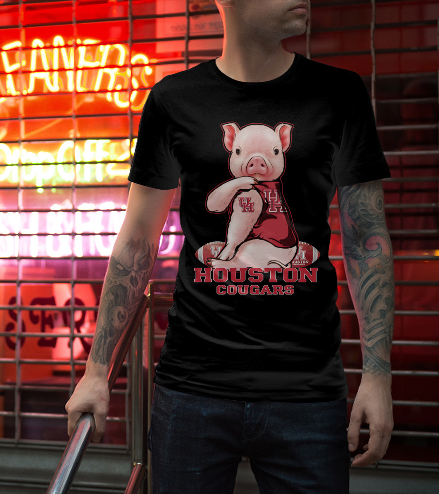 Pig In UH Jersey Houston Cougars Football T-Shirt