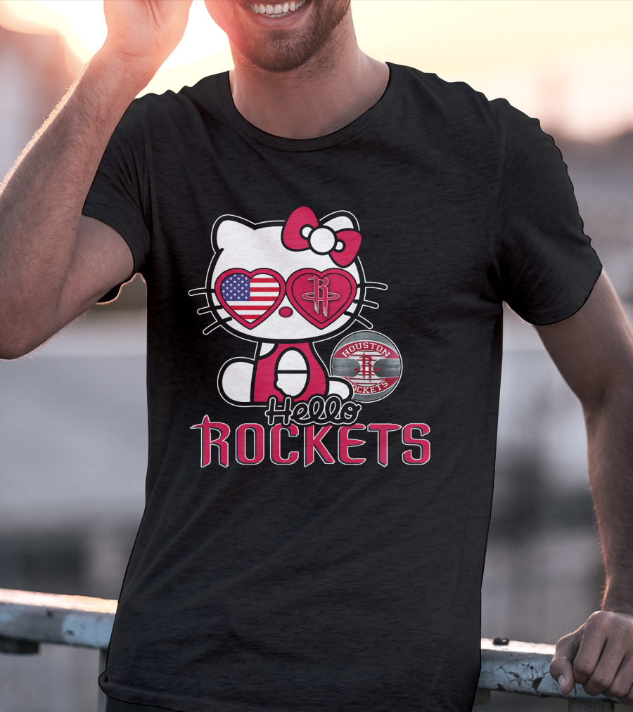 Hello Kitty Houston Rockets American Heart Eyes T-Shirt