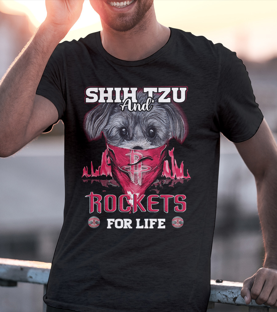 Shih Tzu And Rockets For Life T-Shirt