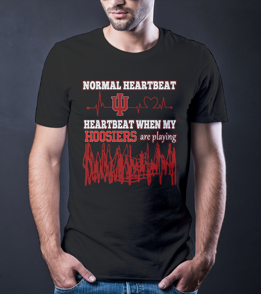 Normal Heartbeat Iu Heartbeat When My Hoosiers Are Playing T-Shirt