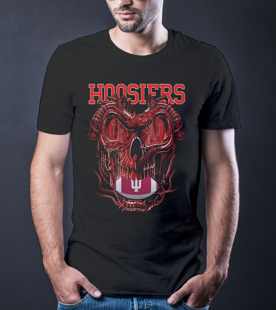 Hoosiers Dragonskull Indiana Football T-Shirt
