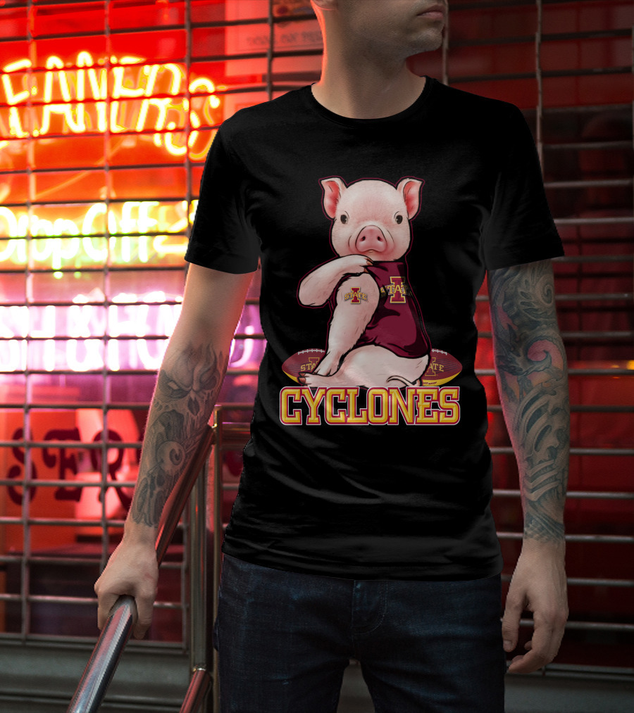 Iowa State Cyclones Pig With Football T-Shirt