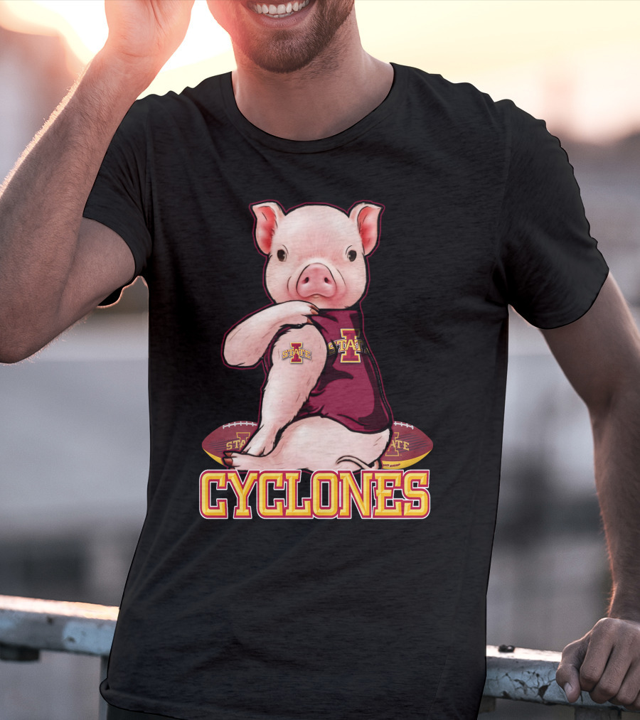 Iowa State Cyclones Pig With Football T-Shirt
