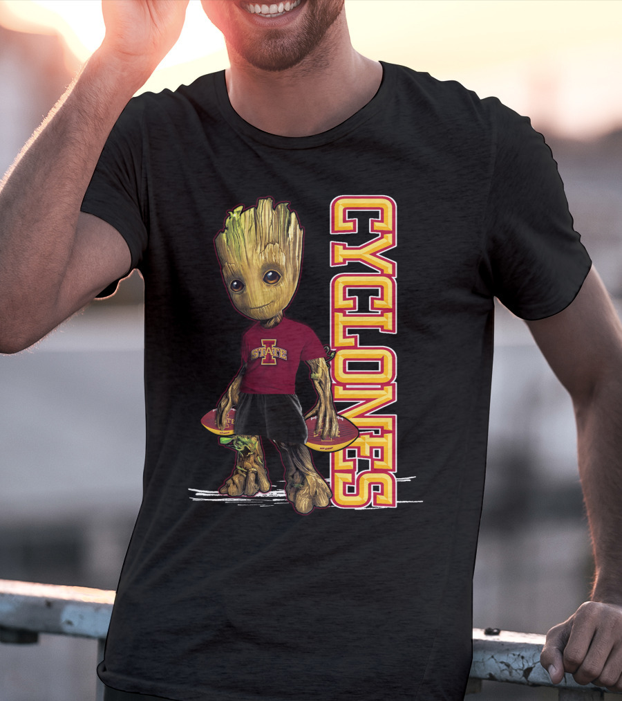 Groot Iowa State Cyclones Marvel Character Crossover T-Shirt