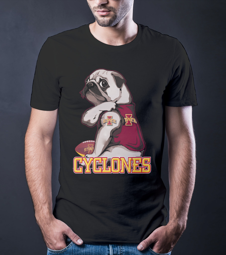 Pug Iowa State Cyclones Football Mascot T-Shirt