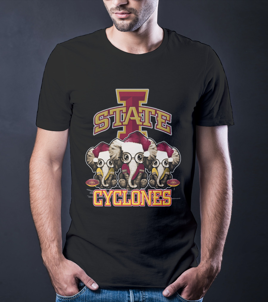 Iowa State Cyclones Elephants Christmas Fan T-Shirt