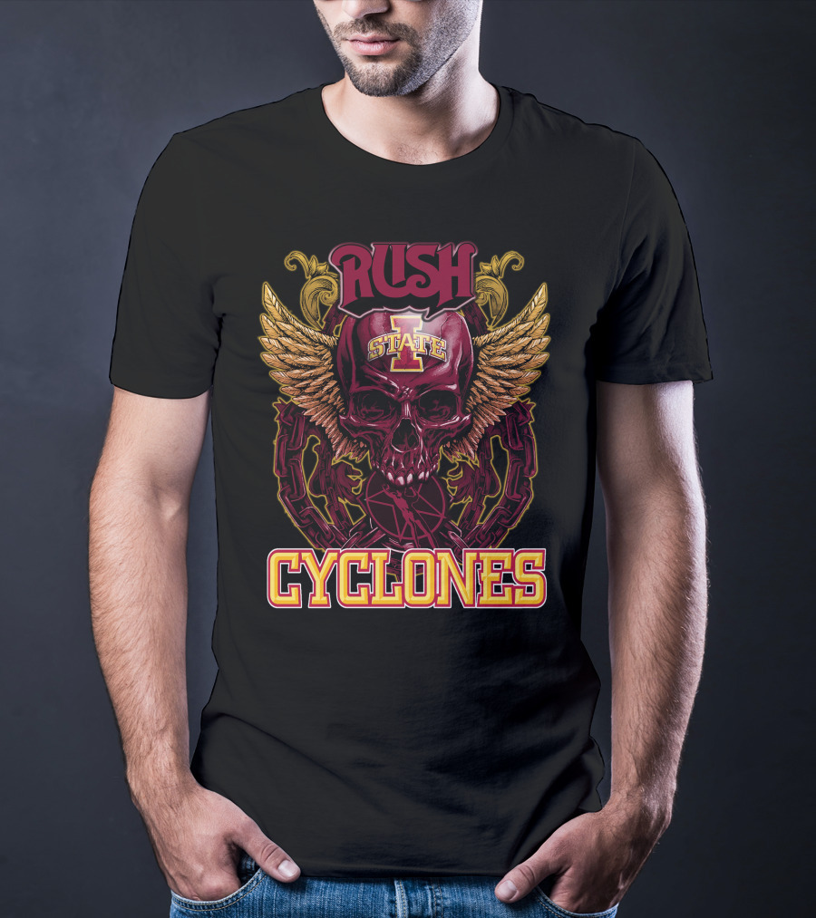 Rush Iowa State Cyclones Skull Wings T-Shirt